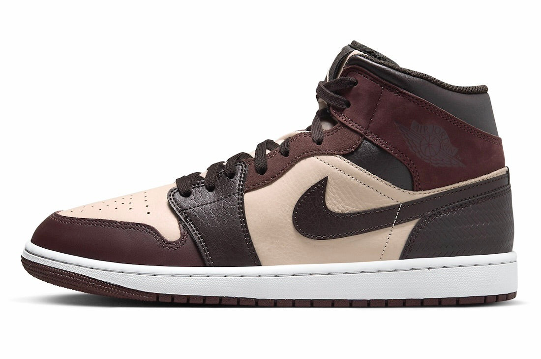 Air Jordan 1 Mid SE Paris YMCA Velvet Brown/Sanddrift-Metallic Gold-Earth