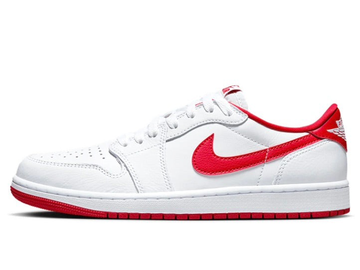 Air Jordan 1 Low Retro OG White University Red