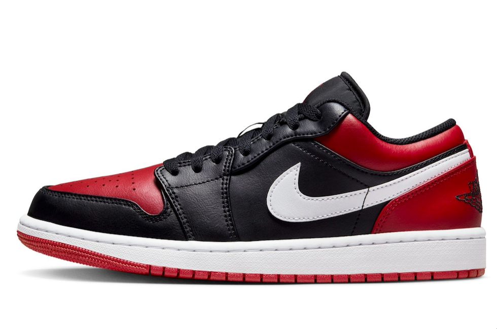 Air Jordan 1 Low Black White Gym Red