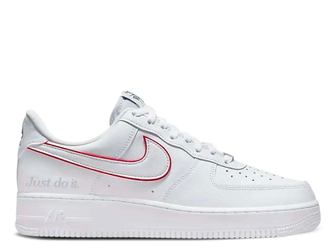 Nike Air Force 1 "Just Do It" White Red Silver