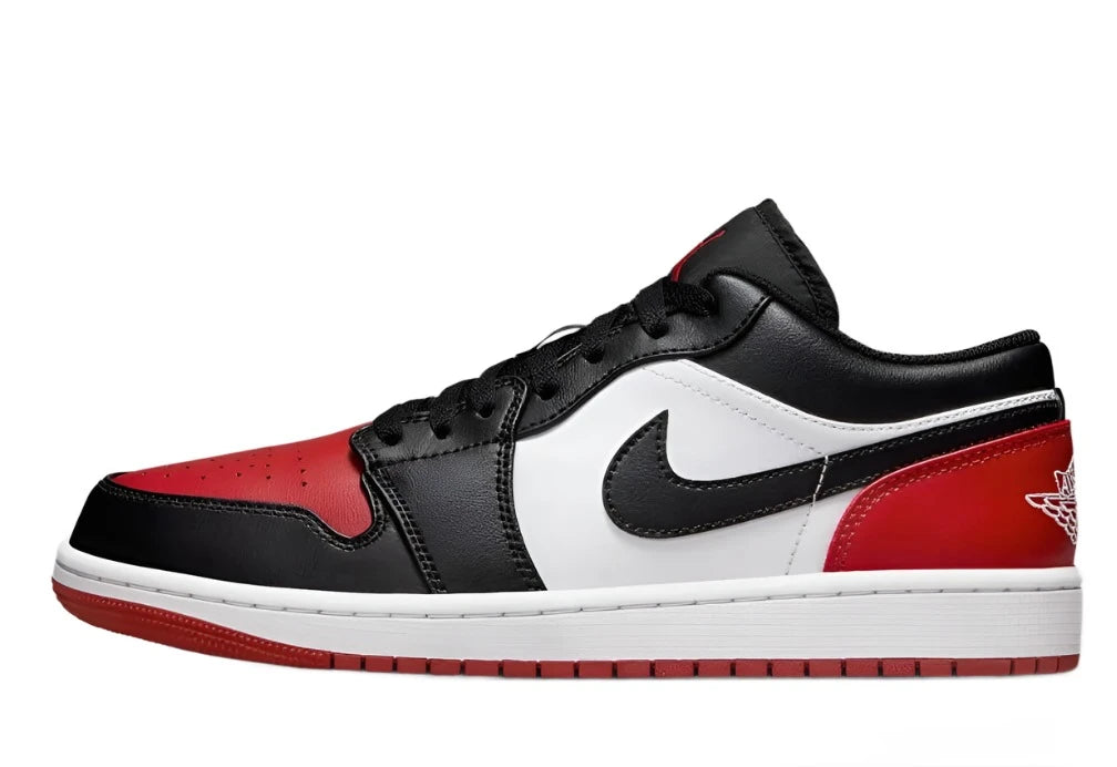 Air Jordan 1 Low White Black Varsity Red